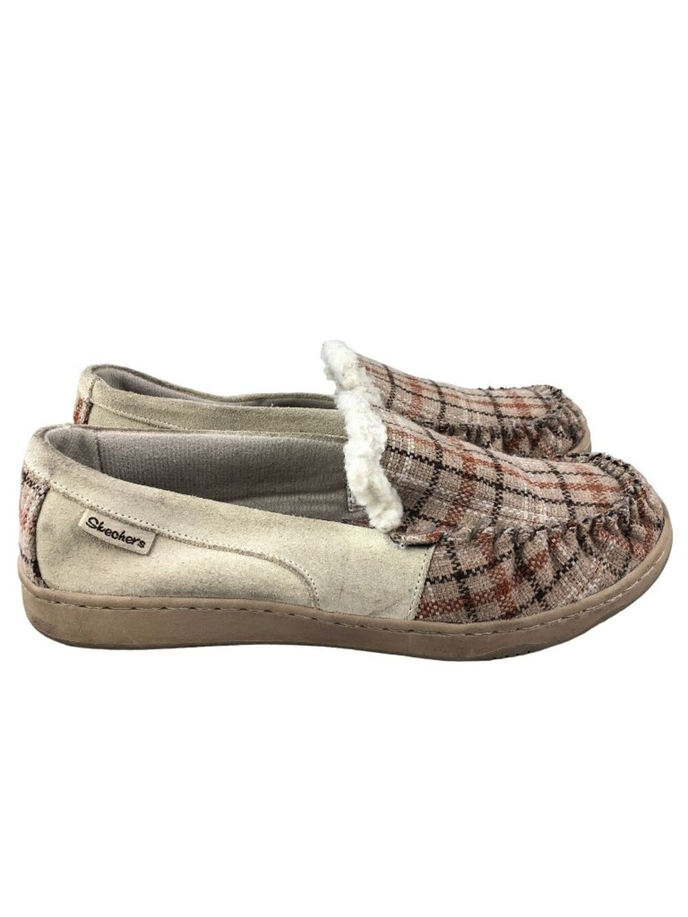 Skechers Women's 10 Cali Soulmates Ivy League Natural Brown Orange Shoes 87041